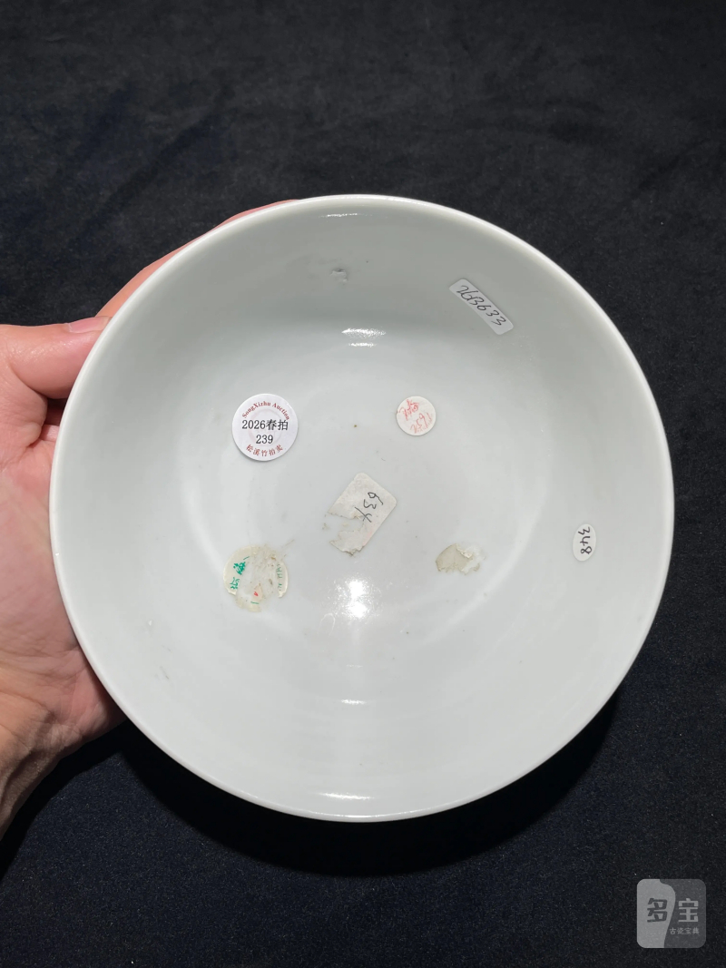 清道光 青花婴戏纹碗 - 图11